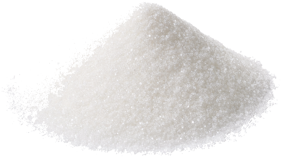 A pile of white sugar