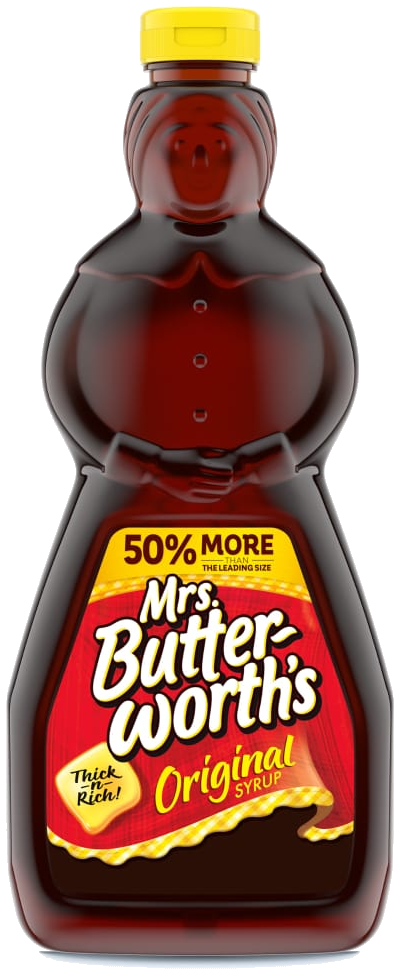 A bottle of Mrs. Butterworth's Original Syrup